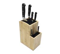 Bamboo knife block storage stand holder without knives
