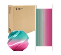 Bamboo Lab PLA Silk Multi-Color 3D Printer Filament 1.75mm for Bambu Lab X1/X1C/P1P/P1S/AMS, Silk Shiny Multi Color PLA 1KG Easy Printing & Eco Friendly with RFI (Not Recommend for A1 Series)