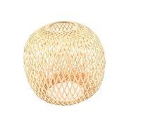 Bamboo Lampshade Lamp Shade Light Cover Rattan Lampshade Ceiling Pendant Wicker Bamboo Woven Chandelier Shades Bulb Floor Table Cage Lampshades(20x20cm)
