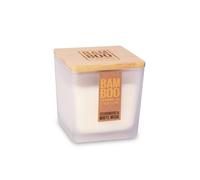 Bamboo Large Soy Wax Candle - Cedarwood & White Musk in Cool White Bamboo Cool White