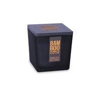 Bamboo Large Soy Wax Candle - Vanilla & White Woods in Dark Grey Bamboo Dark Grey