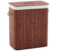 Bamboo Laundry Hamper, 106L Laundry Basket with Removable & Washable Liner, Foldable Storage Basket, Dirty Clothes Bin Washing Basket with Lid & Handles for Bedroom Bathroom