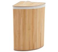 Bamboo Laundry Hamper, 58L Laundry Basket with Removable & Washable Liner, Foldable Storage Basket, Dirty Clothes Bin Washing Basket with Lid & Handles for Bedroom Bathroom