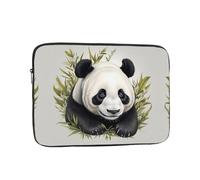 Bamboo Leaf Panda Printed 17 inch Laptop Case, Business/Office Commuter Laptop Case
