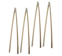 Bamboo Litter Picker Grabber Tool 4pcs for Outdoor Rubbish | Comfortable Hand Feel, Easy to Use, Not Easy to Slippery, Beige Finish, Convenient Operation