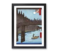 Bamboo Market By Utagawa Hiroshige Asian Japanese Framed Print | A3 Black Framed Wall Art | Ready to Hang | Asian Nature Picture | Living Room Bedroom Lounge Office