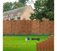 Bamboo- Mat Balcony Fence Weather-Resistant 130x450 cm Ideal for Outdoor Privacy Garden Decoration and Patio Shielding