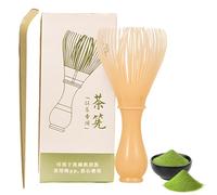 Bamboo Matcha Whisk, Traditional Matcha Brush and Scoop Set, Handcrafted Resin Tools for Matcha Tea Ceremony, Latte Making, Home Barista Use