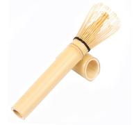 Bamboo Matcha Whisk with Long Handle and Bamboo Stand, Handcrafted Chasen Whisk Traditional Japanese Chasen Handmade Matcha Making Tool for Tea Ceremony Tea Drinking