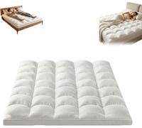 Bamboo Mattress Topper, Cooling Breathable Quilted Fitted Cover With Viscose And Down Alternative Fill, Soft Thick Mattress Pad For Bedroom, Guest Room, And RV， White-7×97x203cm