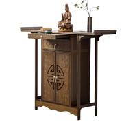Bamboo Meditation Altar Cabinet with Storage for Spiritual Prayer, Relaxation, and Divination