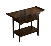 Bamboo Meditation Altar TablePersonal Prayer Shrine Desk for Home Office Yoga StudioRelaxation & Spirituality (Walnut 39.4x13x39.4in)