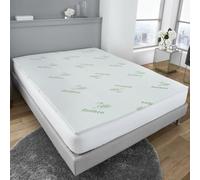 Bamboo Memory Foam Mattress Topper Soft Comfortable 4cm Orthopedic Anti Allergy Hypoallergenic Thick Bed Removable Zip Cover (King)