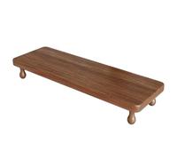 Bamboo Monitor Stand for Desk 23.6" Height Adjustable Sn Riser Sturdy SpaceSavingStand for Home & Office Use