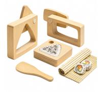 Bamboo Onigiri Mold & Musubi Press Set with Sushi Rolling Mat