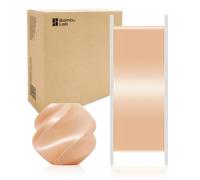 Bamboo Original PLA Silk+ Filament Glossy Silk Texture, Shiny, Stronger Interlayer Bonding for Bambu Lab A1/A1 MINI/X1/X1C/P1P/P1S/AMS. 1.75mm High Speed&Easy Printing with RFID 1KG (Champagne 13404)