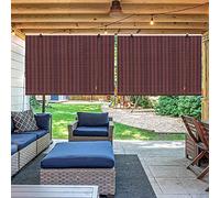 Bamboo Outdoor Roller Blinds Customizable Wooden Venetian Shades Window Blackout Curtains for Indoor & Outdoor Stable & Stylish Garden Privacy Solutions