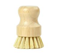 Bamboo Palm Brush,Natural Bamboo Dish Scrub Brushes Soft Bristle Eco Dish Brush Sisal Dish Brush Plant Based Bamboo Palm Brush for Washing Pot Pans Vegetables