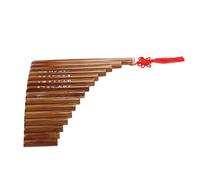 Bamboo Pan Flute, 15 Pipes, G Tone, Pan Whistle, Traditional Chinese Musical Instrument for Beginners and Professionals - Handmade with Adjustable Tuning