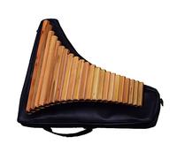 Bamboo Pan Flute Instrument C Professional 22-pipe Beginner F Adult G Key Pan Flute Performance Student Pan Flute (Color : F key)