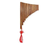 Bamboo Pan Flute with 15 Pipes - G Tone Chinese Pan Pipe for Beginners