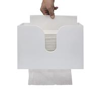 Bamboo Paper Towel Dispenser, Paper Towel Holder Wall Mount & Countertop for Kitchen and Restroom Decor - Holds Multifold Paper Towel, C Fold, Trifold Hand Tissue Napkins.