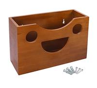 Bamboo Paper Towel Dispenser - Wall Mount or Countertop for Multifold Hand Napkins (C-Fold/Zfold/Tri fold),Paper Towel Holder for Toilet, Kitchen, Home or Commercial Use (Brown) by HTB