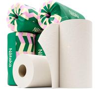 Bamboo Paper Towels, 6 Pack x 2-Ply Large & Eco Friendly Roll - Hypoallergenic, 100% Biodegradable, Plastic and Chemical Free, Absorbent Kitchen Towels