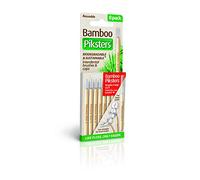 Bamboo Piksters Interdental Brushes | Sizes 00-6 | 8 Pack (8 Pack, Size 4 (Red))