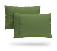 Bamboo Pillowcase Set Cosy House Collection Dark Green Super King