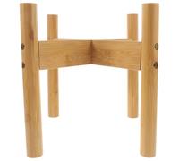 Bamboo Plant Stand for Small Plants and Flowers Robust and Easy to Assemble Wood Riser with Rustic Natural Aesthetic for Corner or Balcony