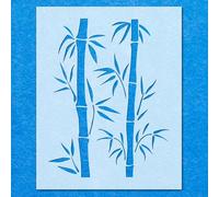 Bamboo Plants Stencil: Mylar Airbrush Wall Art Painting Crafts - 190 Micron-A3 Stencil - Design Size (337 x 257 mm)