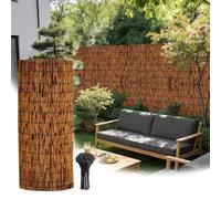 Bamboo Privacy Fence Roll, 2.5x25ft Outdoor Garden Sn, Balcony Cover, 3.3ft to 6.6ft Height Opts for Backyard Patio Det