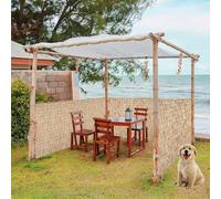 Bamboo Privacy Fence Roll, Decorative Garden Bamboo Screen, Outdoor Patio and Balcony Divider, Backyard Partition, 4.5 x 23ft (137 x 700cm) Garden Barrier