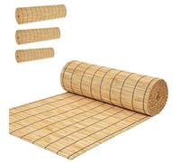 Bamboo Privacy Fence Roll - DecorativeFencing for Apartment Patio Garden Backyard & Pool Area - Customizable Beige (H140xL350cm) for Enhanced Privacy
