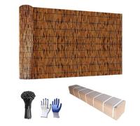 Bamboo Privacy Fence Roll - UV-Resistant Hand-Woven Garden Screen for Outdoor Backyard Patio Pool Deck & Balcony Covering (61x201cm) - & Stylish