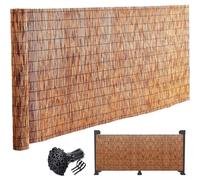 Bamboo Privacy Fence Rolls for BackyardFencing for Garden &2FT to 6FT Height Opts 5x3.3FT Size IdealSn Solut