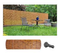 Bamboo Privacy Fence Screen, 50cm to 180cm High, Decorative Bamboo Outdoor Windbreak with Zip Ties, Sunshade for Balcony, Pool, Veranda & Deck (150x500cm)