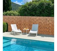 Bamboo Privacy Fence Screen - Outdoor Blackout Mat for Garden Patio Balcony & Pool - Natural Bamboo Canes 130x800cm -Privacy Solution for Backyard & Outdoor Spaces