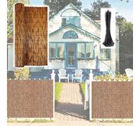 Bamboo Privacy Fencing RollsNatural Decorative Fence for Backyard Porch Pool & Roof2ft to 6ft High Outdoor Screen (H1.83xL9m/H6xL30ft)