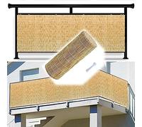 Bamboo Privacy Screen for Garden Balcony & Patio Outdoor Decorative Fence Roll 70% Blockage 4.3ft x 17ft Natural Bamboo Privacy Barrier for Enhanced Outdoor Privacy