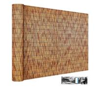 Bamboo Privacy Screens, Natural Reed Fencing Roll-Up Patio Decorative Fences,for Gardens, Backyards, Patios, and Balconies，Decoratives Bamboo Fencing(5x30ft)
