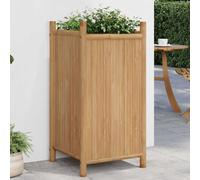 Bamboo Raised Garden Planter 100cm Outdoor Herb Vegetable Flower Bed