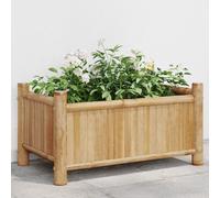 Bamboo Raised Garden Planter Box Outdoor Flower Bed Vegetable Herb 100cm