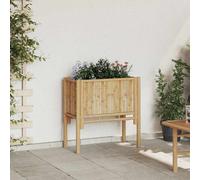 Raised Bed Brown Bamboo Garden Planter Outdoor Modern Minimalist Box vidaXL