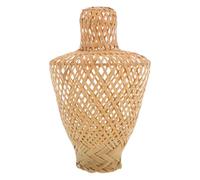 Bamboo Rattan Lantern Lampshade with Handle for Hanging Decor | Nordic Khaki Weave, Pendant Lights and LED Strings, Hospitality Venues, Cultural Tourism Spots