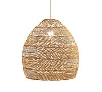 Bamboo Rattan Woven Pendant Light Domed Shape Light 1 Light Hanging Light Fixture Wicker Ceiling Pendant Lighting Shade Decorative Ceiling Chandelier Lamp For Kitchen Dining Room Study Bedroom