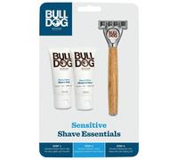 Bulldog Sensitive Shave Kit Bamboo Razor Gel Moisturiser Gift Set UK
