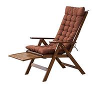 Bamboo Recliner Chair, Adjustable Foldable Sun Lounger with Retractable Footrest, Outdoor Lounge Chair for Garden, Patio, Balcony Relaxation