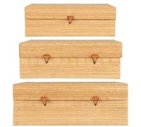 Bamboo Rectangular Box With Lid Set of 3 by Ib Laursen